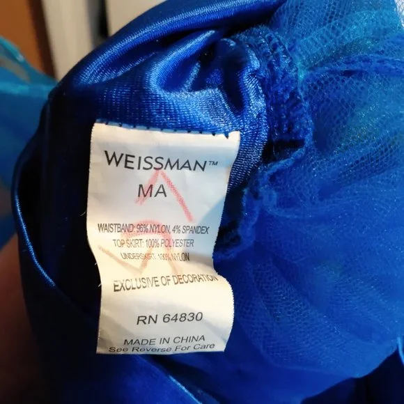 SOLD Puffy Blue Dance/Costume Skirt - Picture 2 of 4